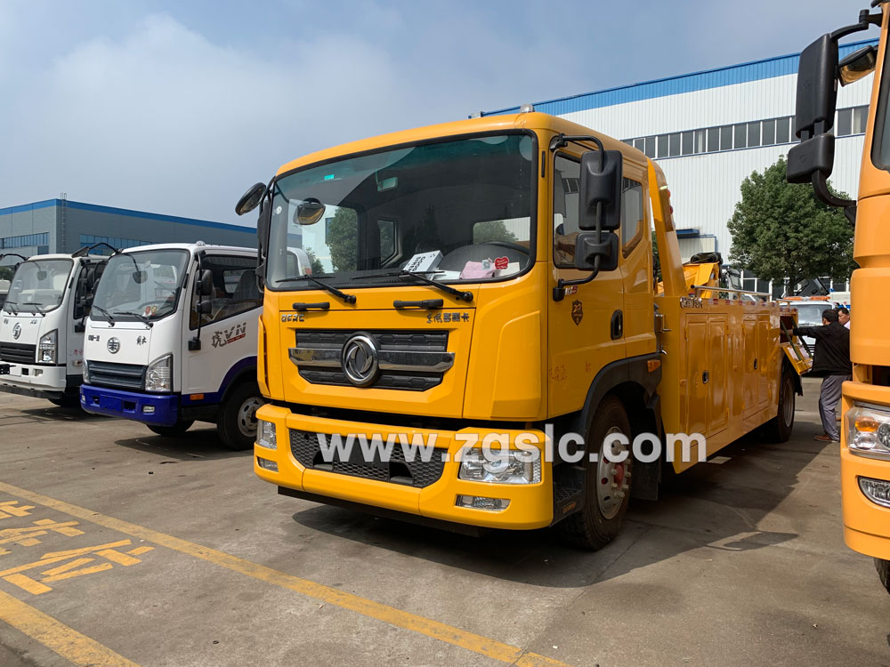 東風多利卡D9聯體一拖一清障車_東風多利卡D9聯體一拖一清障車生產廠家