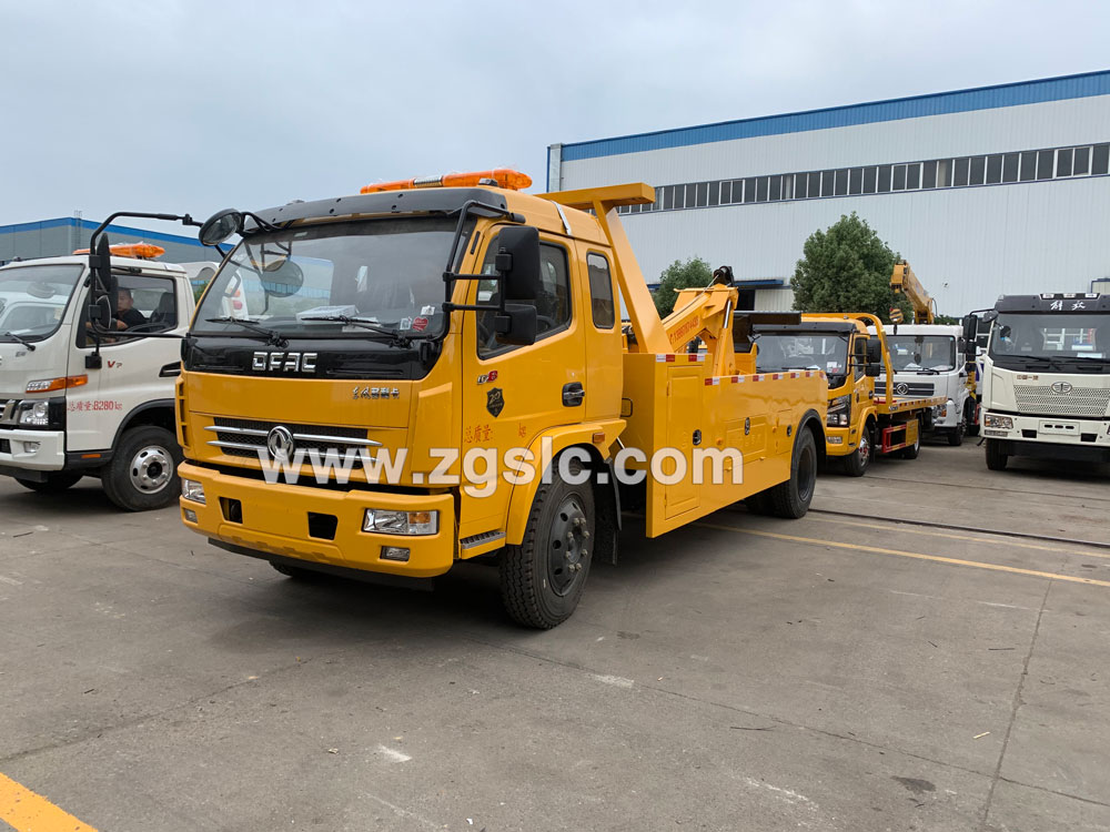 東風多利卡D8聯體一拖一清障車_東風多利卡D8聯體一拖一清障車多少錢