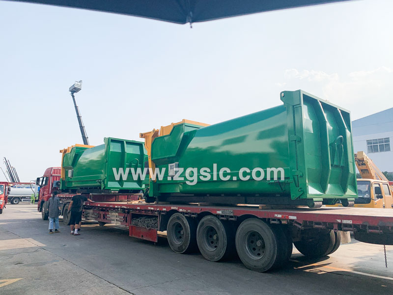 程力專用汽車股份有限公司移動垃圾箱完成裝車 程力專用汽車股份有限公司移動垃圾箱完成裝車