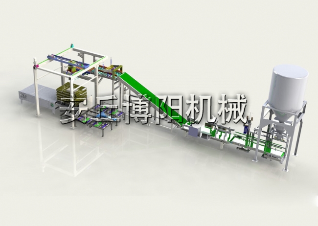 自動(dòng)包裝機(jī)+高位碼垛機(jī)