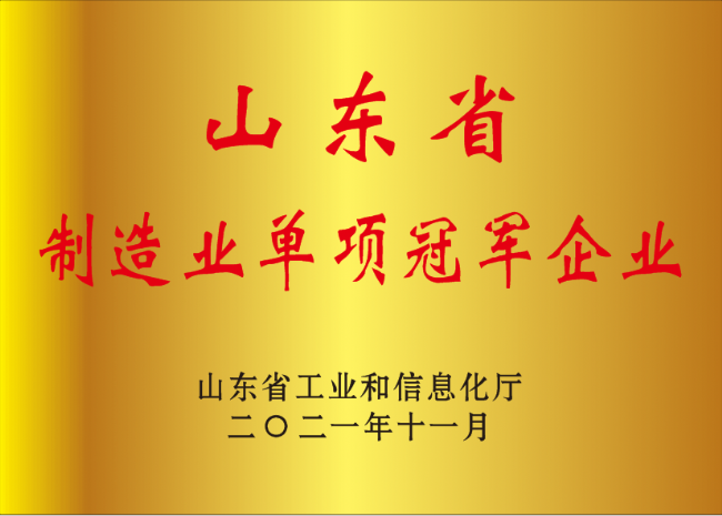 博陽(yáng)機(jī)械通過(guò)山東省制造業(yè)單項(xiàng)冠 軍企業(yè)復(fù)核